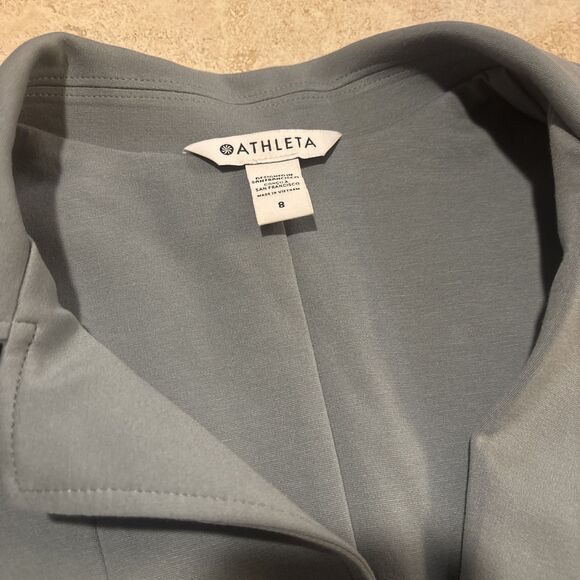 Athleta Eastbound Blazer Travel Jacket Stretch Green Fog Women's 8 - Picture 3 of 9